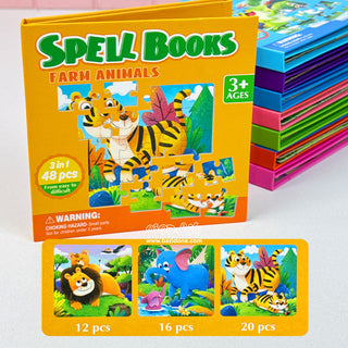 Mini Spell Books 3-in-1 Puzzle Book for Kids | Ages 3+ (Random)