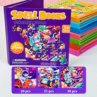 Mini Spell Books 3-in-1 Puzzle Book for Kids | Ages 3+ (Random)