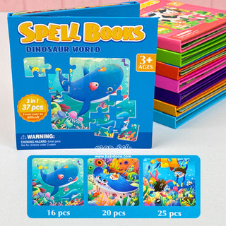 Mini Spell Books 3-in-1 Puzzle Book for Kids | Ages 3+ (Random)