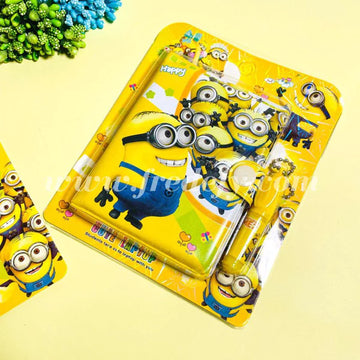 Cute Mini Minion Design Pocket Diary with Pen for Kids (Random Colour)