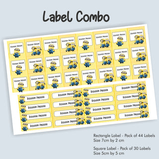 Label Combo - Minion - PREPAID ORDER (Dispatch in 5-6 Days)