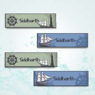 Waterproof Labels - Nautical - Pack of 88 labels - PREPAID ONLY