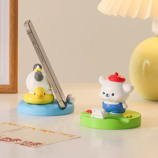 Cute Painter Puppy & Duck Phone Holder (Random)