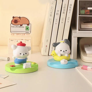 Cute Painter Puppy & Duck Phone Holder (Random)