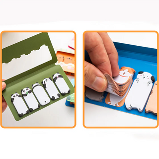 Kawaii Wild Happy Animal Sticky Notes (Pack Of 3)