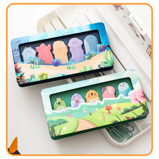 Kawaii Wild Happy Animal Sticky Notes (Pack Of 3)