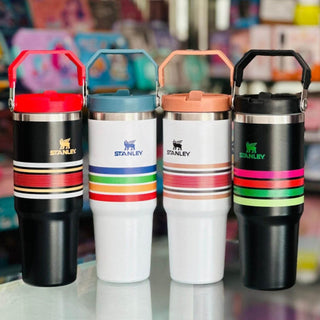 Premium Quality Colourful Strip Design Stanley 887ml Tumbler for Kids (Random)