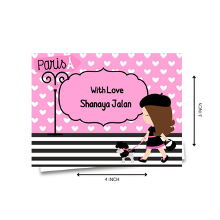 Personalised Gift Notecard - Paris Dog (18pcs) (PREPAID ONLY) (Dispatch in 5-6 Days)