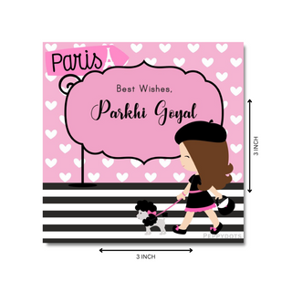 Gift Tag - Paris Dog (48 pcs) (PREPAID ONLY) (Dispatch in 5-6 Days)