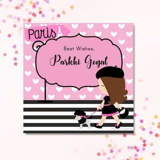 Gift Tag - Paris Dog (48 pcs) (PREPAID ONLY) (Dispatch in 5-6 Days)