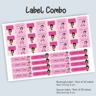 Label Combo - Paris girl - PREPAID ORDER (Dispatch in 5-6 Days)