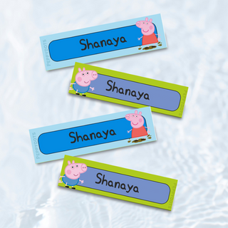 Waterproof Labels - Peppa Pig - Pack of 88 labels - PREPAID ONLY