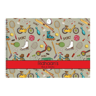 Personalised Sketchbook - Vintage Sports (PREPAID)