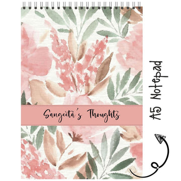 Personalised Notepad - Watercolor Floral - (PREPAID ORDER)
