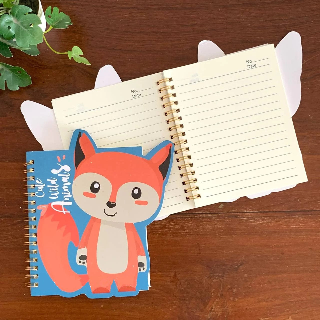 Cute Fox Theme Mini Spiral Notebook Diary For Kids