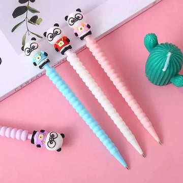 Enhance Your Study Sessions with Cute Panda Mechanical Pencils - Pack of 2 (Random Color)