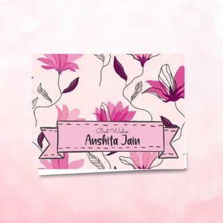 Personalised Gift Notecard - Pink Tulips (18pcs) (PREPAID ONLY) (Dispatch in 5-6 Days)