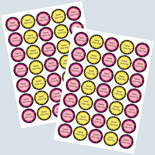 Round Waterproof Labels - Polka Dot (77 pcs) (PREPAID ONLY)