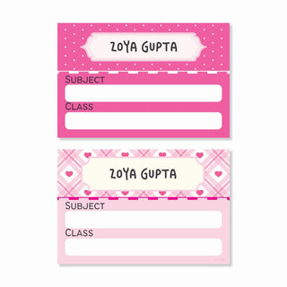 Personalised Book Labels - Pretty in pink (PREPAID ORDER)
