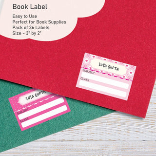 Personalised Book Labels - Pretty in pink (PREPAID ORDER)