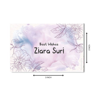 Gift tag - Purple Powder Flower (72 pcs) (PREPAID ONLY)