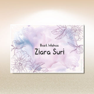 Gift tag - Purple Powder Flower (72 pcs) (PREPAID ONLY)