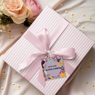 Gift Tag - Purple Tribal (48 pcs) (PREPAID ONLY) (Dispatch in 5-6 Days)