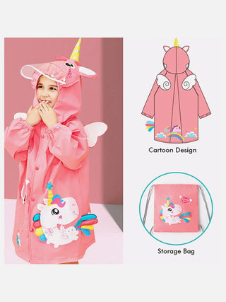 Adorable Cartoon Raincoat for Kids (Only Raincoat)