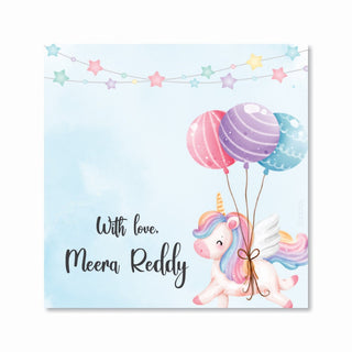 Gift Labels personalized - Rainbow Unicorn (PREPAID ORDER)