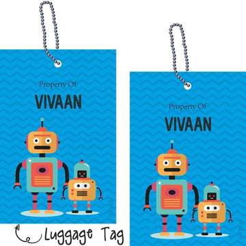 Luggage Tags -Robot- Pack of 2 Tags - PREPAID ONLY