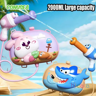 Cute Animal Backpack Water Gun for Kids | High-Capacity Summer Water Squirt