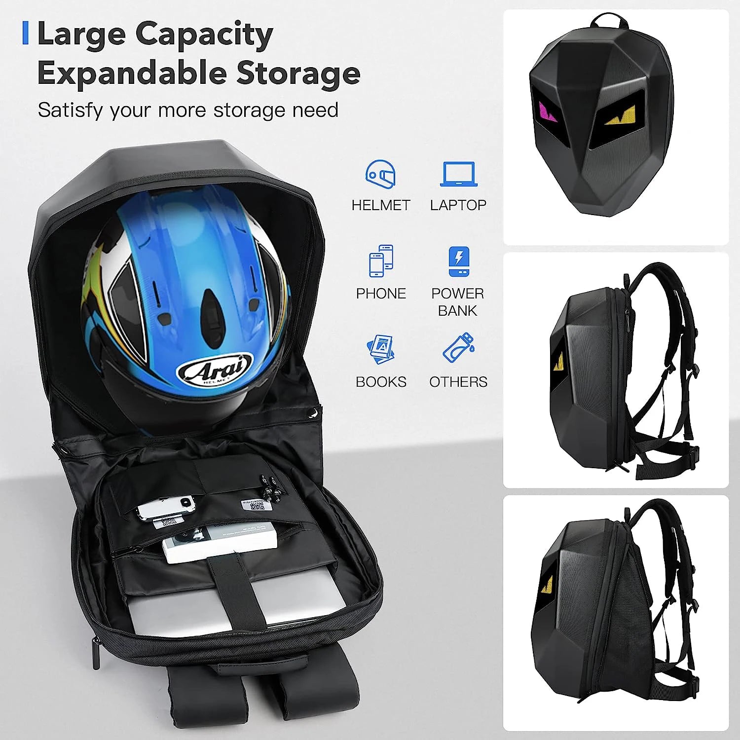 LED Eye Display Backpack