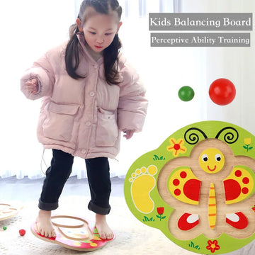 Wooden Ball and Human Balancing Plate: Fun and Educational Toy for Kids