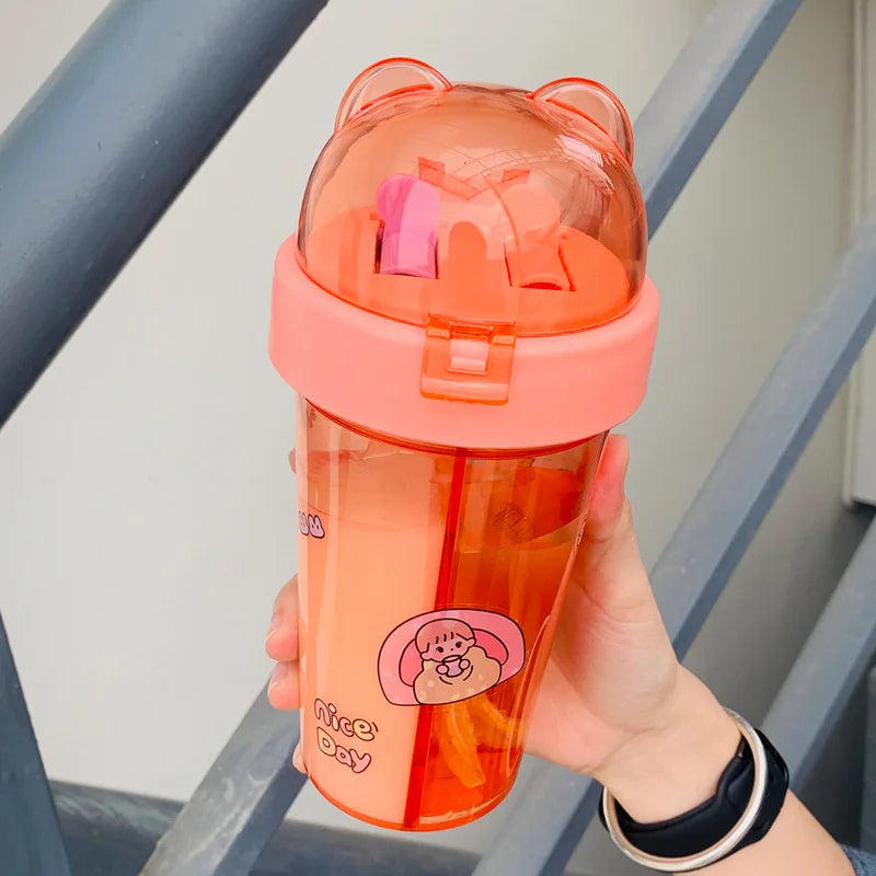 2 compartment water bottle 420ml