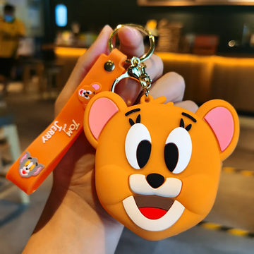 Cute Silicone Keychain Coin Pouches for Kids 1pc