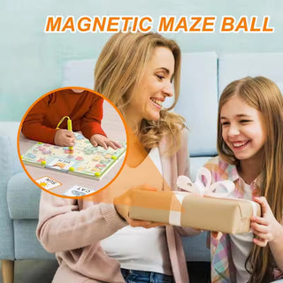 Small Parking Lot Wooden Magnetic Alphabet Maze Puzzle for Kid