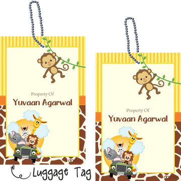 Luggage Tags - Safari Animals - Pack of 2 Tags - PREPAID ONLY
