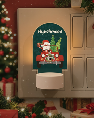 Night Lamp - Santa Driving On Jeep (PREPAID ORDER)
