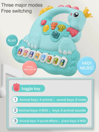 Dinosaur Design Keyboard Piano for Kids Age 2+