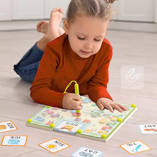 Small Parking Lot Wooden Magnetic Alphabet Maze Puzzle for Kid