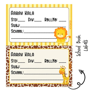 School Book Label - Jungle - Pack of 36 labels (PREPAID ONLY)
