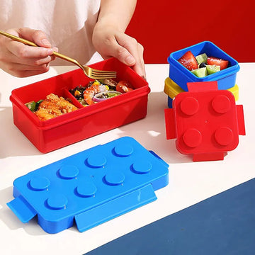 Blocks Design 800ml BPA Free Leak-Proof Lunch Box with 250ml 2 Container