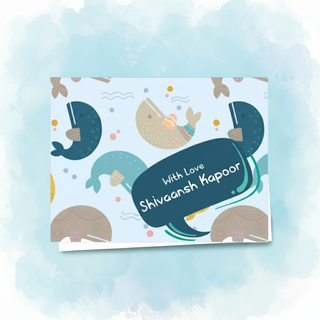 Personalised Gift Notecard - Sea Party (18pcs) (PREPAID ONLY) (Dispatch in 5-6 Days)