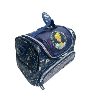 Disney Princess Cinderella Lunch Bag | Insulated Dual Compartment with Glitter & Shoulder Strap