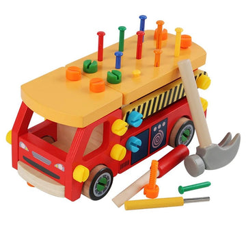 Multifunctional Assembling & Disassembling Wooden Truck for Kids