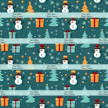Personalised Wrapping paper -  Snowman (PREPAID)