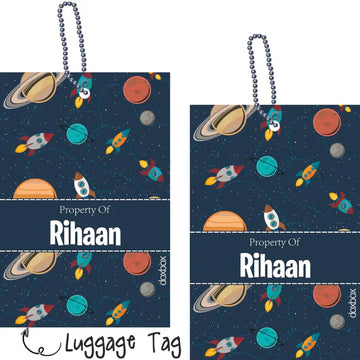 Luggage Tags - Space - Pack of 2 Tags - PREPAID ONLY