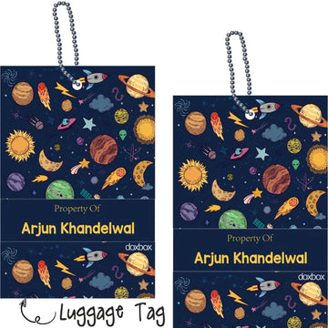 Luggage Tags -Space Pattern - Pack of 2 Tags - PREPAID ONLY