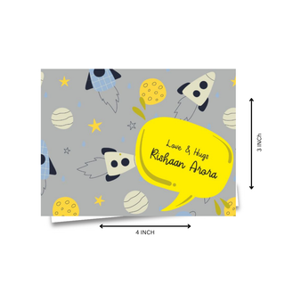 Personalised Gift Notecard - Space (18pcs) (PREPAID ONLY)