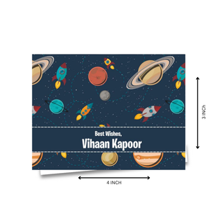 Personalised Gift Notecard - Space Pattern (18pcs) (PREPAID ONLY)